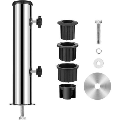 Soporte universal sombrilla granito exteriores, base tubo acero inoxidable sombrilla piedra exteriores, soporte tubo mármol resistente sombrilla (1/5)