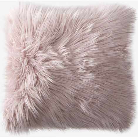COJIN PELO LARGO SUAVE ROSA 60x60CM (1/2)