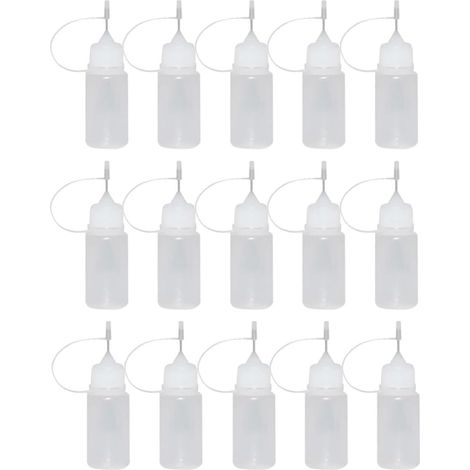 15 Pièces Bouteille de Colle Vide 30ml à Aiguille, Précision (1/5)
