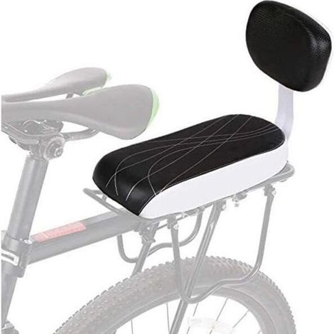 Cojín para asiento trasero de bicicleta, Accesorios para asientos, con cojín suave y respaldo, apto para niños o adultos (1/4)