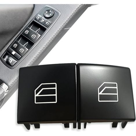 Lot de 2 Interrupteur de lève-vitre, Plastique robuste, Compatible W169 W245 W164 W251 X164, Pour Mercedes Classe A B ML R GL
