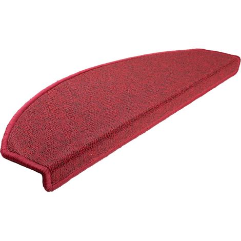 Tappetini per scale 15 pz 65x24x4 cm Rossi Semicircolari Grandi vidaXL