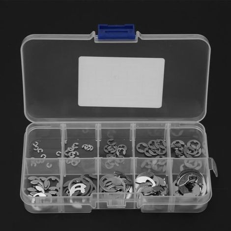 E-clip - Acier Inoxydable 304 - Pour Rainure D'arbre - 1,5 mm à 10 mm - Kit de 120 Pièces (1/4)