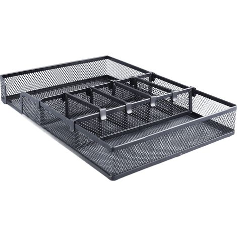 Panneau de Rangement Bureau DIY Antidérapant Stable Grille Métallique Plateau de Classement pour Fournitures Scolaires Maison Bureau (1/5)