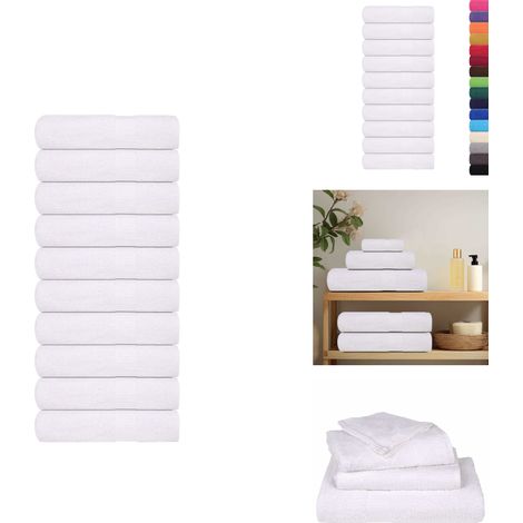 Badetücher 10 Stk. Weiß 100x150 cm 360 g/m² 100% Baumwolle - Badetuch - Badetücher - Duschtuch - Handtuch (1/5)