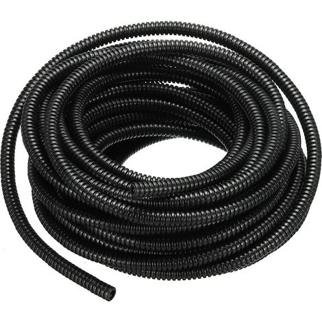 7mm x 5mm x 8m PVC Non fendu Tube ondulé Interne Externe Cordon Gestion pour Emballage Rangement Bureau Jardin (1/5)