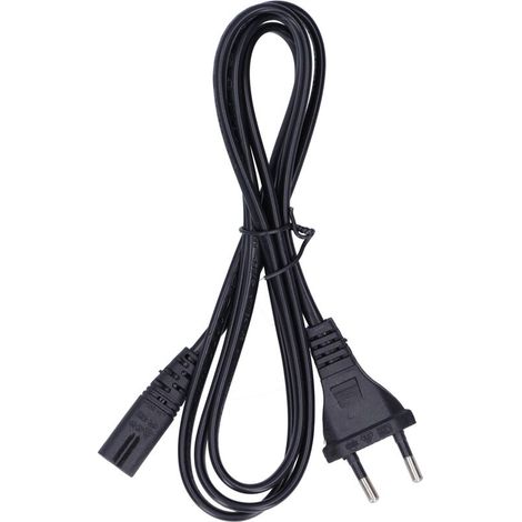 Cordon d'alimentation, Norme UE 250V 2.5A, 1.5M, Câble d'alimentation Secteur à 2 Broches pour Haut-Parleur, Écran, PC, Ordinateur Portable, etc. (1/5)