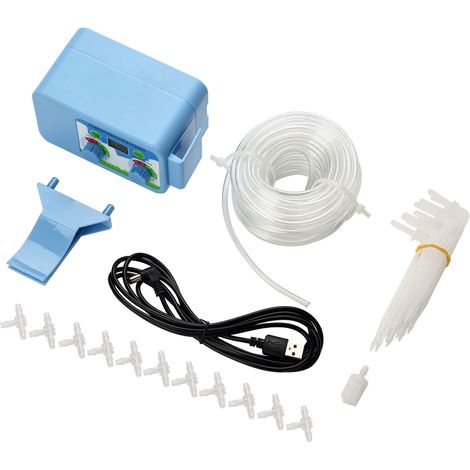 Programmateur d'arrosage automatique LCD avec capteur de pluie, contrôleur d'irrigation étanche pour jardin, plastique robuste bleu (1/5)