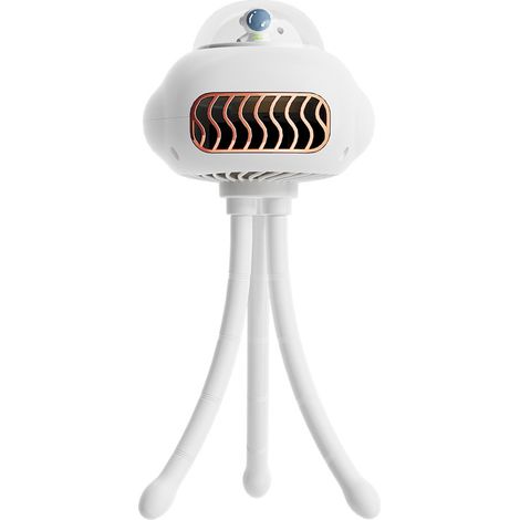 Ventilatore da tavolo, ventilatore da tavolo USB Octopus ricaricabile da 1200 mAh, tre ventilatori regolabili per esterni con morsetto per bicicletta, ventilatore da tavolo con design a bassa rumorosi (1/5)