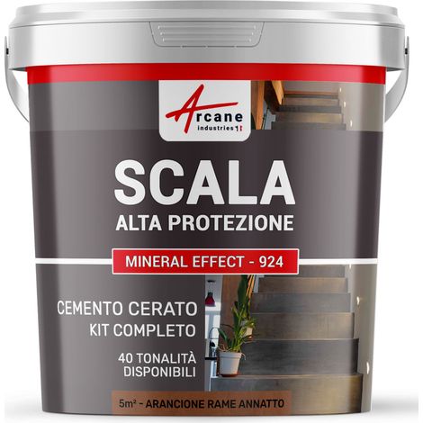 Cemento Cerato Scale - Kit Completo - 5 m² (in 2 strati) Arancione Rame Annatto - ARCANE INDUSTRIES
