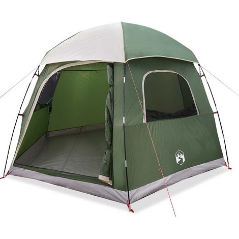 vidaXL Tienda de campaña familiar Igloo 6 personas impermeable verde (1/2)