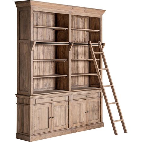 Vitrine Style Colonial en Bois de Mango - Teinte bois naturel vieilli colonial (1/5)