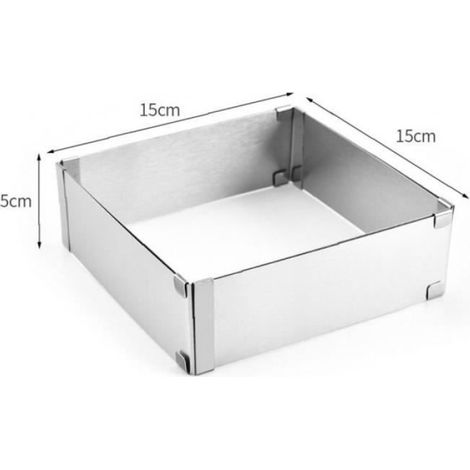 Moule de gâteau réglable 1pc RingMousSeStain Acier Sans Pâtisserie Outil de cuisson (1/3)
