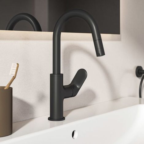 Ideal Standard Ceralife O Waschtischarmatur H200 Push-Open Ventil mit herausziehbarer Handbrause (1/5)