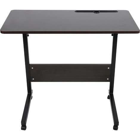 Eosnow Verstellbarer Laptop-Studientisch am Bett, abnehmbarer Handy-Tisch (dunkles Walnussholz)