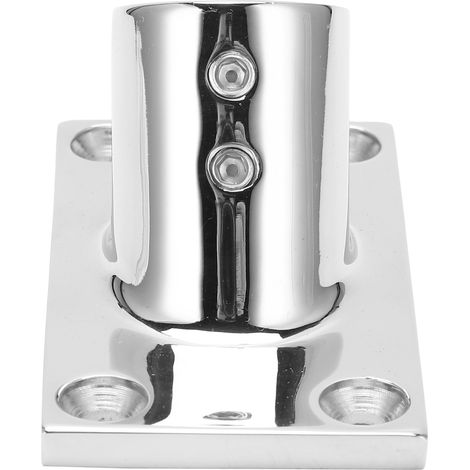 Support de rambarde bateau inox 60°, fixation rectangulaire pour tube 22mm, main courante marine durable