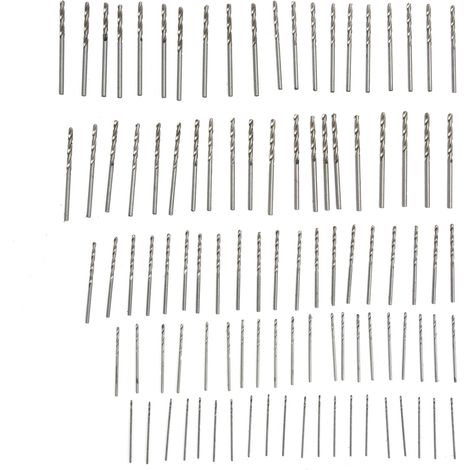 100 forets en acier rapide, poignée ronde résistante, lot de perçage pour bois et plastique (1/5)