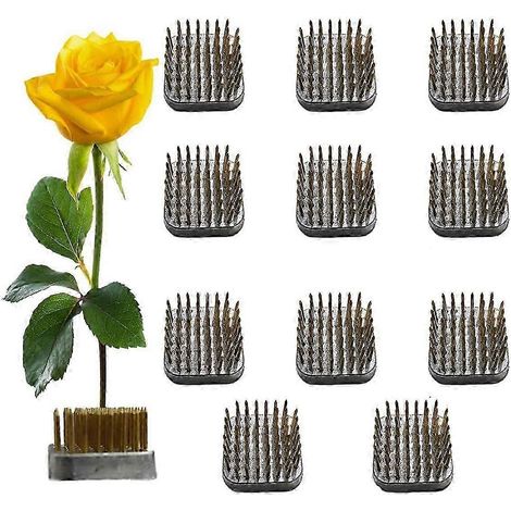 Lot de 12 supports à fleurs en forme de grenouille, carrés de 3 cm (1,2 pouce), style japonais Kenzan, pour compositions florales (Fi JN) (1/5)