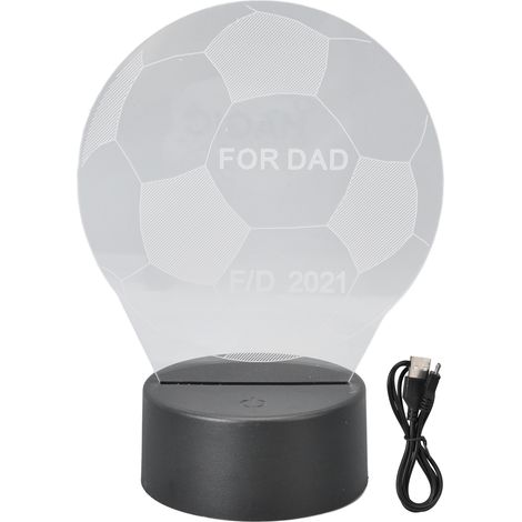 Football 3D lumière 7 couleurs LED veilleuse interrupteur tactile USB alimenté à côté de la lampe pour enfants d'anniversaire (1/5)