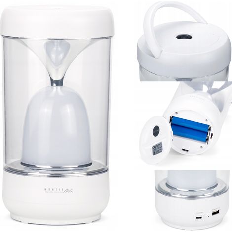 WIEDERAUFLADBARE UNIVERSAL-CAMPINGLAMPE, LEISTUNGSSTARKE LED-SCHREIBTISCH-POWERBANK (1/4)