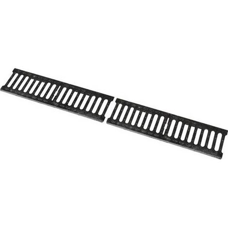 Griglia per canaletta TOP in GHISA (sistema di drenaggio en 1433) : Dimensione - 13 x 50 cm