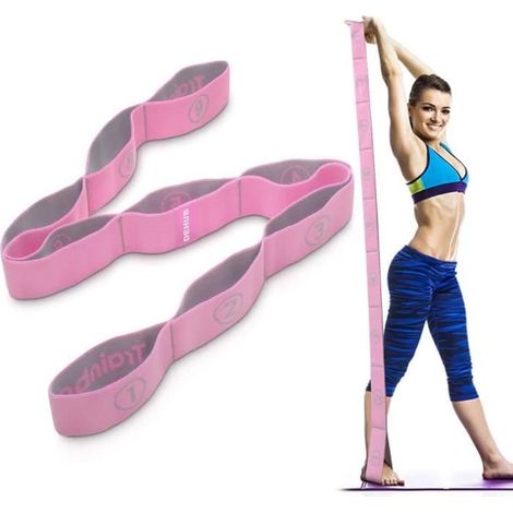 Sangle d'exercice,Bandes élastiques d'exercice d'entraînement,Adultes Bande de Résistance élastique Latine Yoga Pilates Danse Gym (1/4)