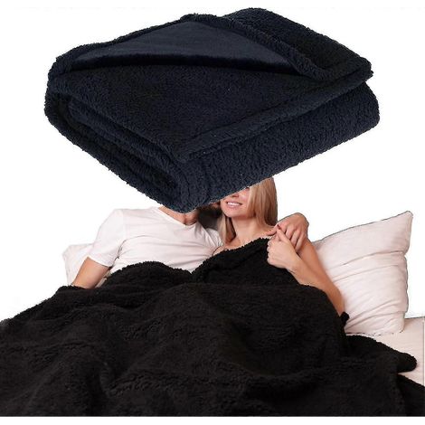 Couverture d'amour Qian Loveblanket - Couverture d'amour imperméable pour couples, 101,6 x 144,8 cm, noire, pour l'intimité au lit (1/4)
