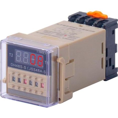 Interrupteur horaire numérique compatible avec rail DIN DH48SS (1/3)