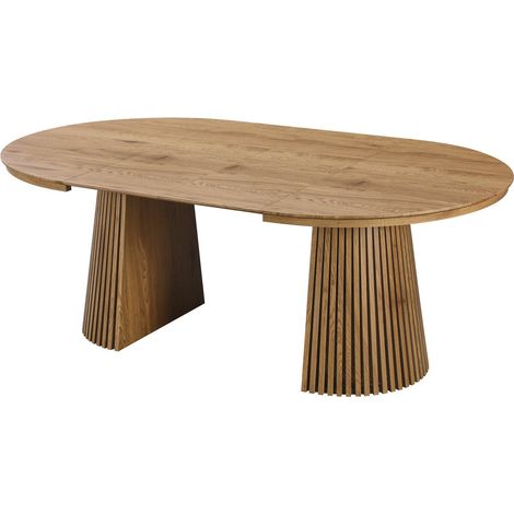 Mesa de comedor de madera extensible "Sylva" - 120/200 cm - 4 a 8 plazas - Marrón (1/5)
