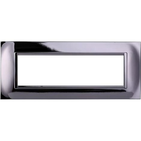 Plaque compatibles Bticino Livinglight 7 modules plastique carré couleur chrome poli