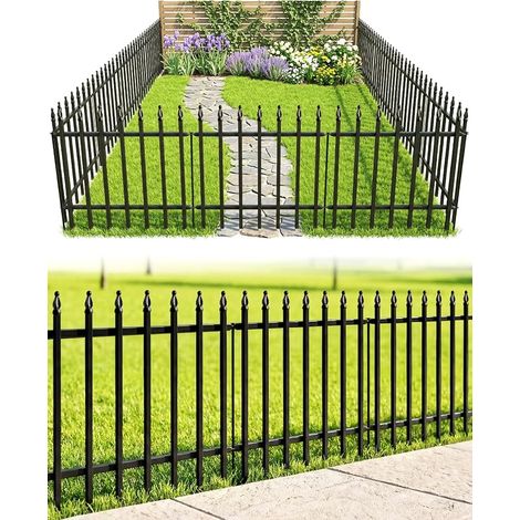 Clôtures de Jardin en Métal de 61 cm de Haut x 55,9 cm de Large, Barrière pour Animaux, Clôture de Jardin pour Extérieur, Decorative Garden Fence (1/5)