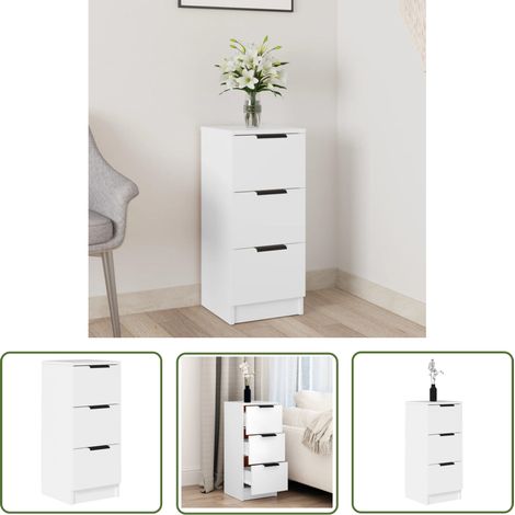 Maison Exclusive Sideboard Weiß 30x30x70 cm Holzwerkstoff (1/5)