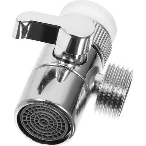 Portable dishwasher hose, shower splitter, shower diverter, 3-way sink diverter, hose splitter, silver faucet adapter (1/3)