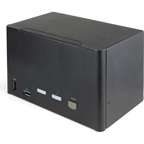 StarTech.com KVM Switch DisplayPort a 2 porte e 4 monitor - 4K 60Hz UHD HDR - KVM per desktop PC 4K DP 1.2 con hub USB 3.0 a 2 porte (5Gbps) e 4 porte USB 2.0 HID, audio - Commutazione con tasti rapid (1/4)