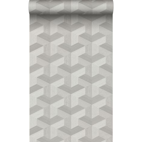 papier peint graphique 3D gris - Origin Wallcoverings (1/5)