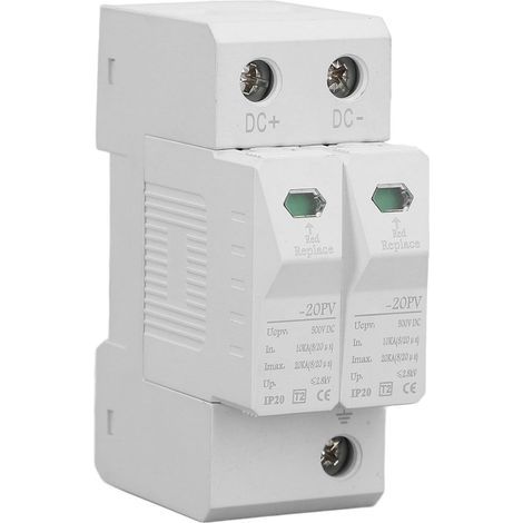 2-poliges DC-Photovoltaik-Überspannungsschutzgerät, 20 kA, DC 500 V Schienenmontage, Niederspannungs-Überspannungsschutzgerät (1/5)
