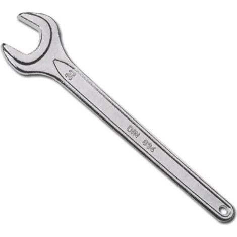 Clé CO2 hexagonale en chrome pour bouteilles de gaz, robuste et universelle avec largeur 30 mm, idéal pour pression réducteur bière et sodas, stockage facile avec trou de suspension (1/2)