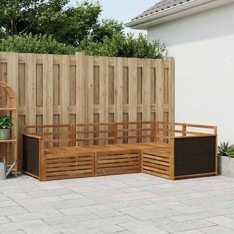 vidaXL Outdoor Sofa Set 4 pcs Natural Solid Acacia Wood (1/5)