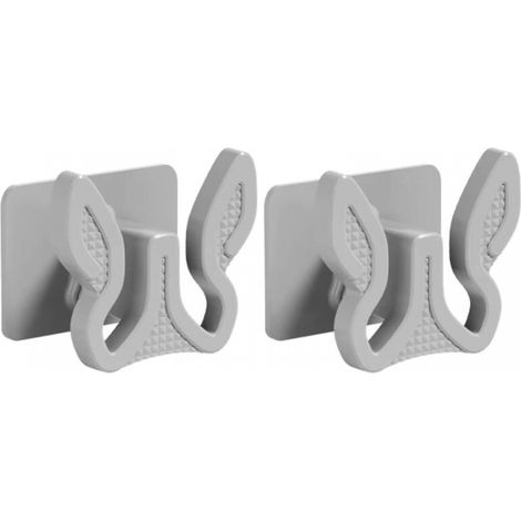 2 pièces Étagère à chaussures murale en plastique, polyvalente et portable, idéale pour la salle de bain ou le salon, Gris (1/5)