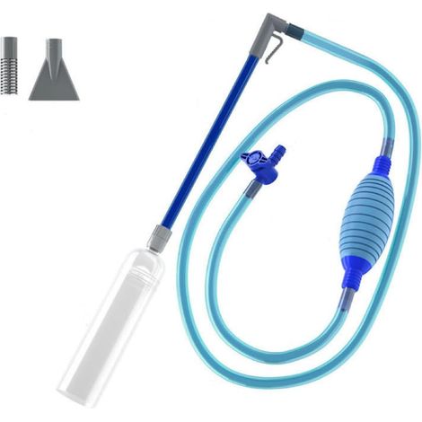 1 Kit Changeur d'eau, Siphon réglable, Nettoyeur gravier, Tuyau 260cm, Aquarium