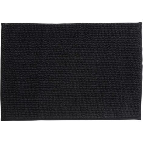 Tapis de bain Microfibre CHENILLE 50x80cm Noir MSV