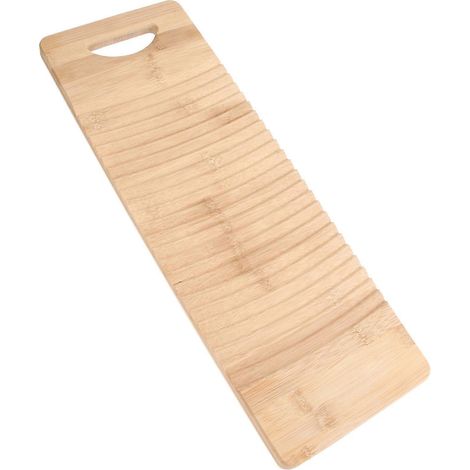 Planche à laver en bambou massif, compatible avec le lavage du linge, 1 pièce, planche à laver en bois épais (1/5)