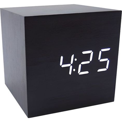 Sourcingbay Cube Bois LED réveil - Temps Températ (1/4)