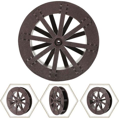 Ensemble décoratif de fontaine à roue à eau en 2 pièces pour remplacer les rocailles et la roue à eau artificielles (1/5)