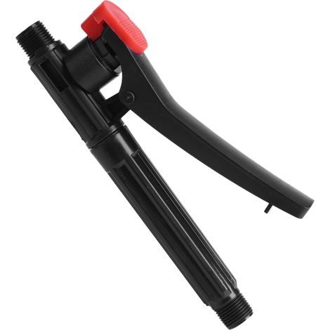 Poignée pistolet pulvérisateur à gâchette en plastique noir, accessoire pulvérisateur agricole jardin désherbage antiparasitaire, tête large n°1, 1 pièce (1/5)