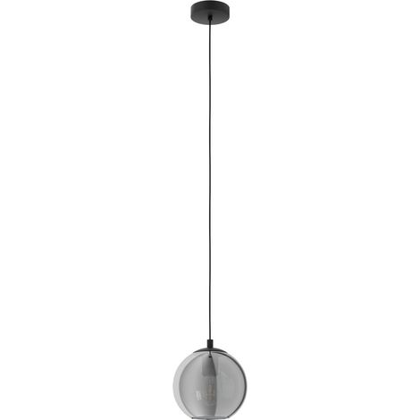EGLO Hängeleuchte /1 E27 SCHWARZ/SW-TRANSP.'ARISCANI' (98651)