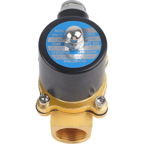 Électrovanne normalement fermée DN20 3/4" 24 V CC pour eau, gaz et fioul (1/5)