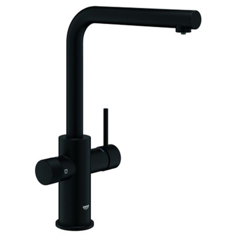 Grohe Blue Pure - Spültischarmatur Minta mit Filterfunktion und ausziehbarem Endstück, phantom black 30590KF0 (1/3)
