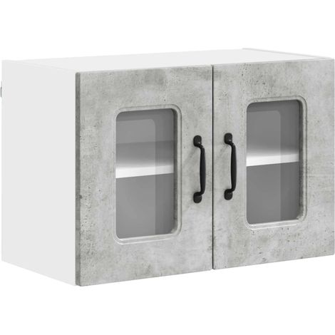 Armario de pared de cocina moderno almacenamiento espacioso 60 x 31 x 40 cm madera contrachapada gris hormigón 020053649 (1/5)