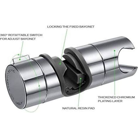 Verstellbarer Handbrausehalter aus verchromtem ABS – Durchmesser 18–25 mm, leicht austauschbar